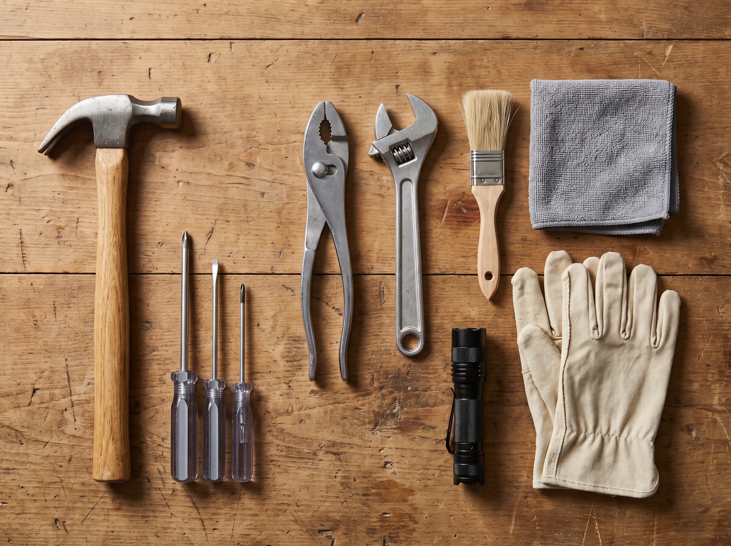 Organized household tool workbench